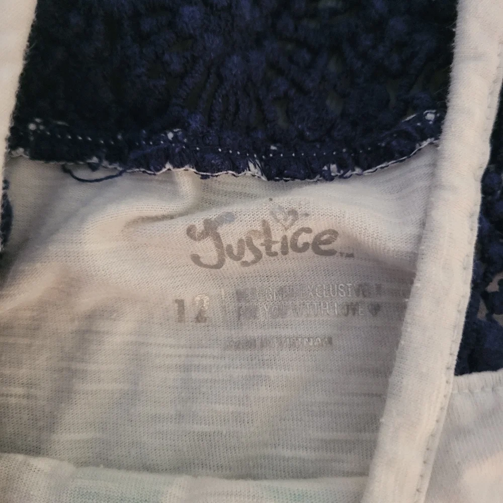 Justice tank top size 12
